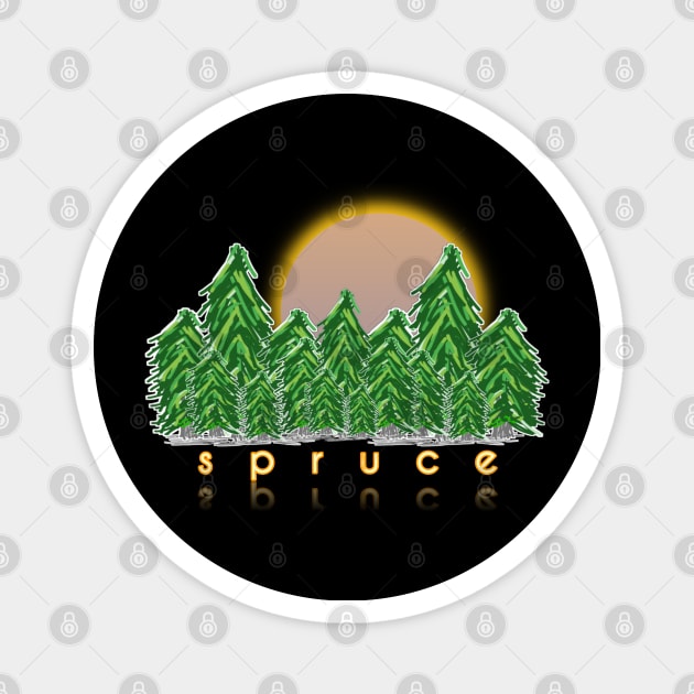 spruce Magnet by bulbulstore